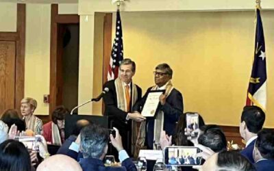 Indian-Ameican activist Swadesh Chatterjee presented with highest state honour in North Carolina