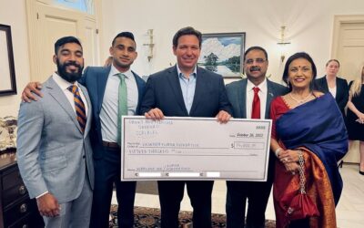 Diwali gift: Indian Americans, under leadership of Danny Gaekwad, raise $100,000 for Florida Disaster Fund